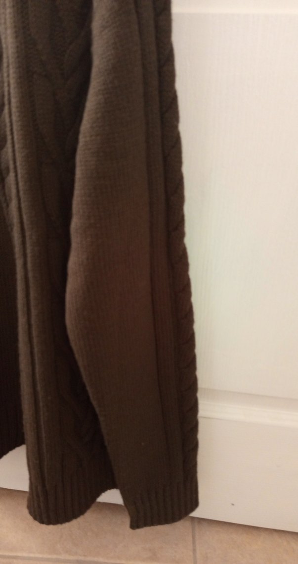 Kahverengi Örgü Yün Balıkçı Yaka Erkek Kazak - Görsel 5