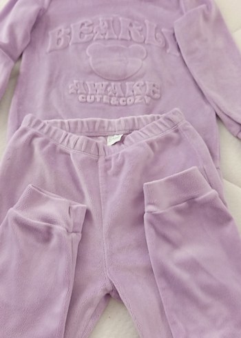 Kız Çocuk Mor Polar Sweatshirt - Görsel 4