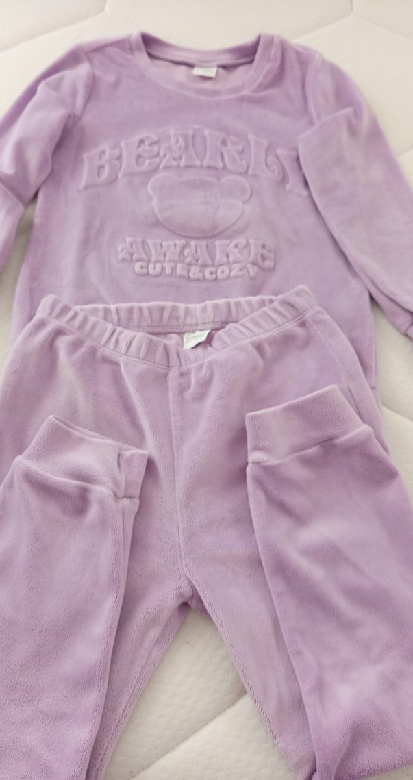 Kız Çocuk Mor Polar Sweatshirt - Görsel 4