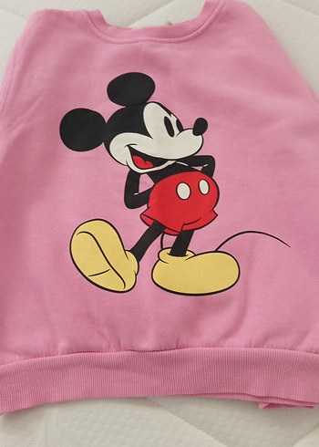 Kız Çocuk Pembe Mickey Mouse Sweatshirt - Görsel 5