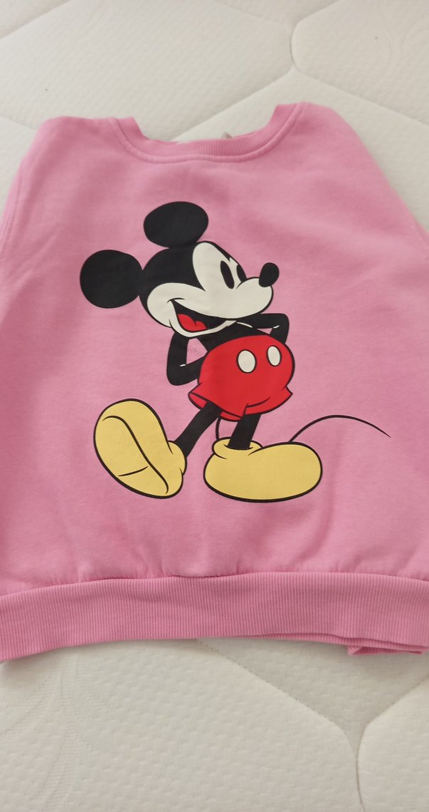 Kız Çocuk Pembe Mickey Mouse Sweatshirt - Görsel 5