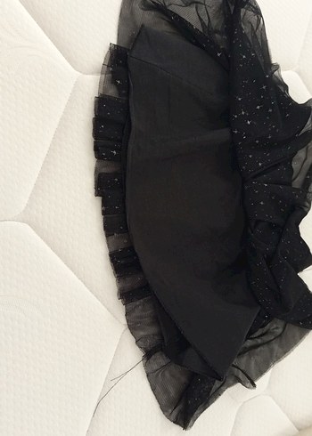 Kız Çocuk Siyah Simli Gotik Etek - Görsel 5