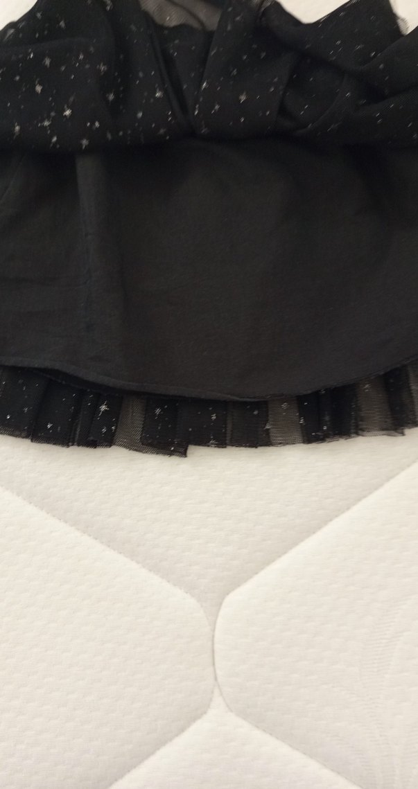 Kız Çocuk Siyah Simli Gotik Etek - Görsel 4