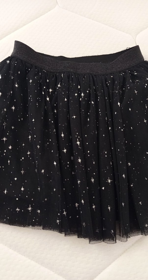 Kız Çocuk Siyah Simli Gotik Etek - Görsel 2