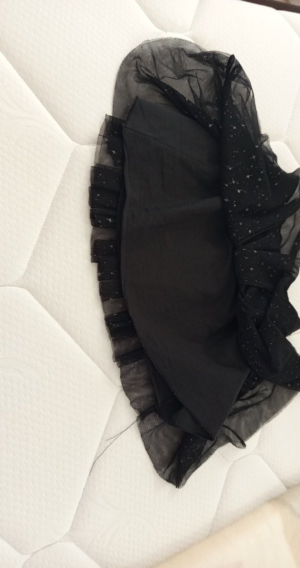 Kız Çocuk Siyah Simli Gotik Etek - Görsel 5