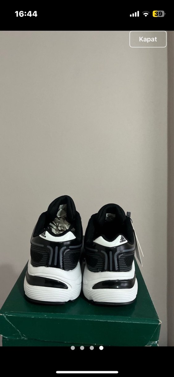 Siyah Zebra Desenli Bağcıklı Erkek Spor Ayakkabı - Görsel 4