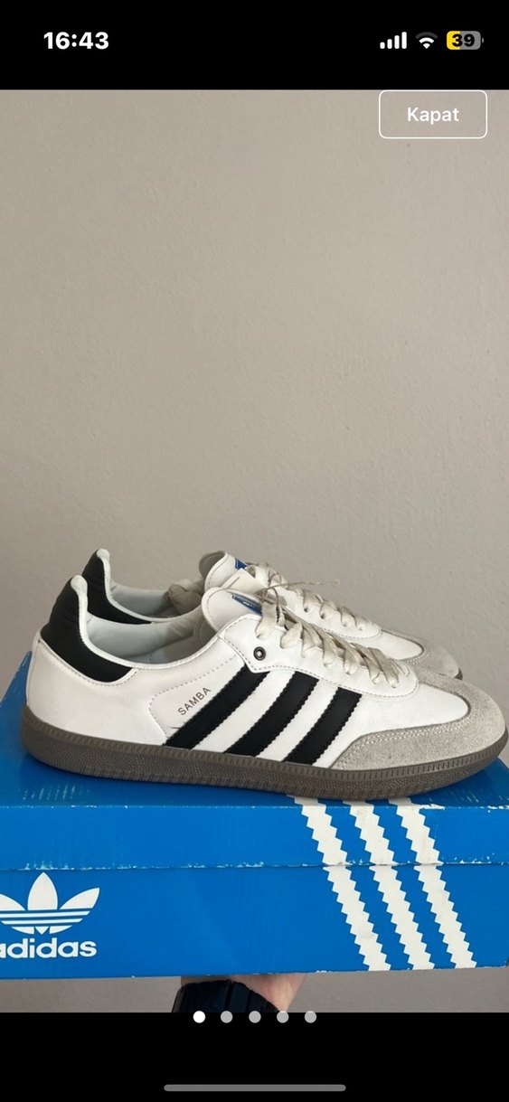 Beyaz Siyah Çizgili Kadın Spor Ayakkabı - Görsel 4