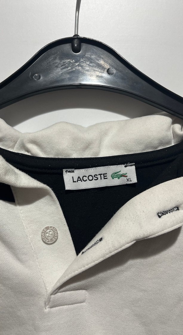 Lacoste Gri-Beyaz Polo Tişört - Görsel 2