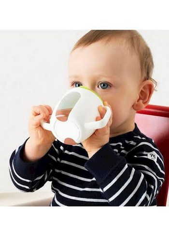 Renkli Kapaklı Beyaz Bebek Bardağı - Görsel 5