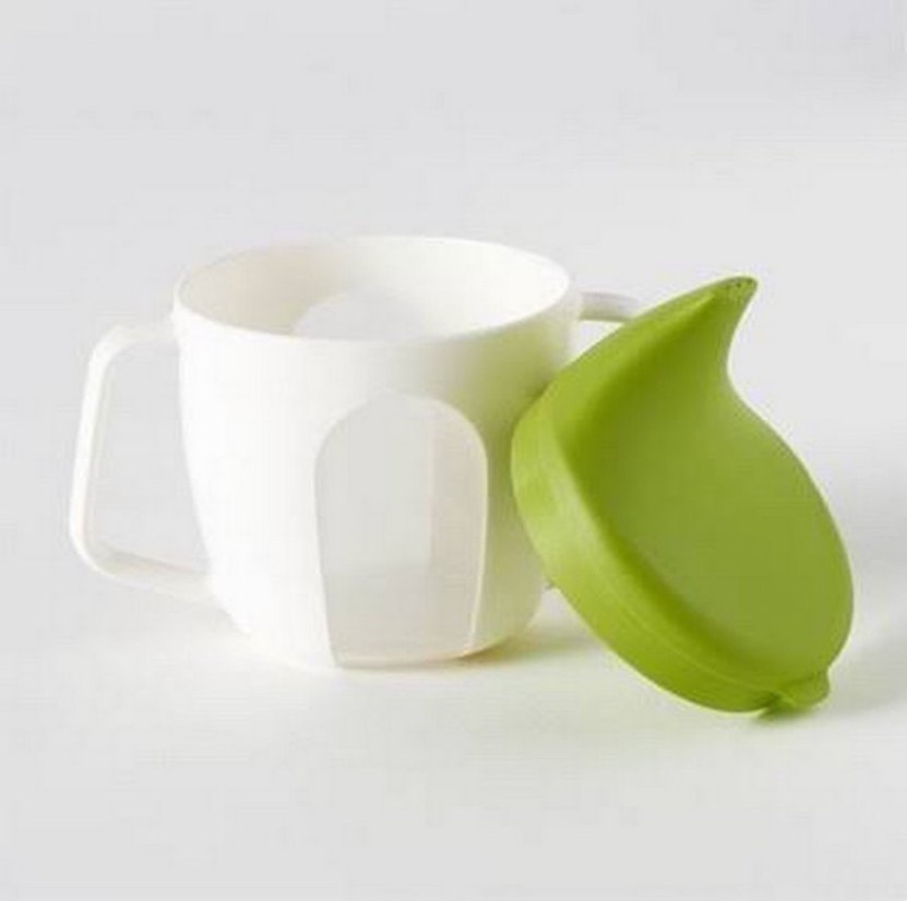 Renkli Kapaklı Beyaz Bebek Bardağı - Görsel 4