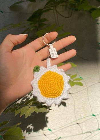 Örgü Ayçiçeği Anahtarlık