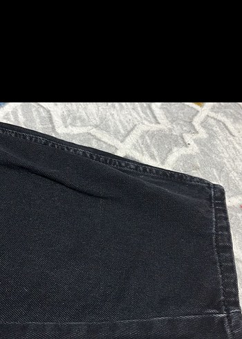 40 Beden Kadın Siyah Kemerli Midi Jean