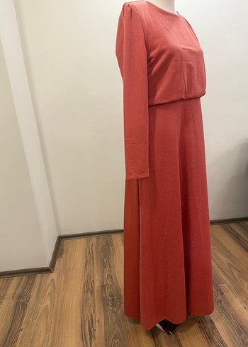 42 Beden pembe Renk Pembe Uzun Kollu Salaş Kadın Elbise