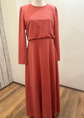Pembe Uzun Kollu Salaş Kadın Elbise