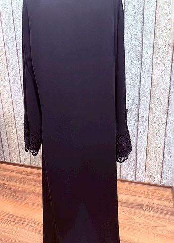 xxl Beden siyah Renk Dantel İşlemeli Siyah Uzun Kollu Gotik Abiye