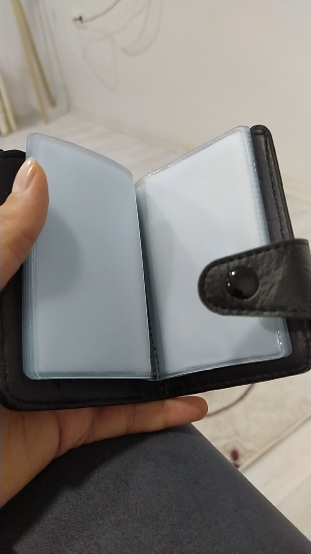 siyah Deri Tokalı Erkek suni  Cüzdan - Görsel 3