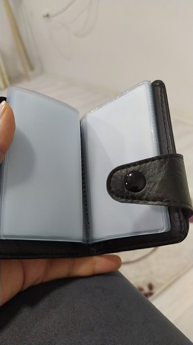 siyah Deri Tokalı Erkek suni  Cüzdan - Görsel 4