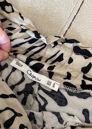 Diğer Kadın Kahverengi Leopar Desenli Midi Kumaş Pantolon