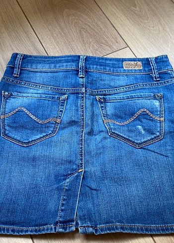 m Beden Siyah Mini Denim Etek