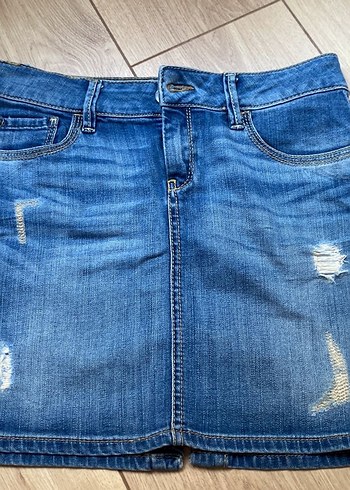 m Beden siyah Renk Siyah Mini Denim Etek