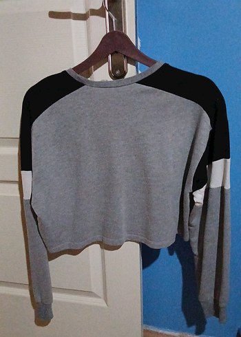 Gri Kadın Uzun Kollu Sweatshirt - Görsel 3