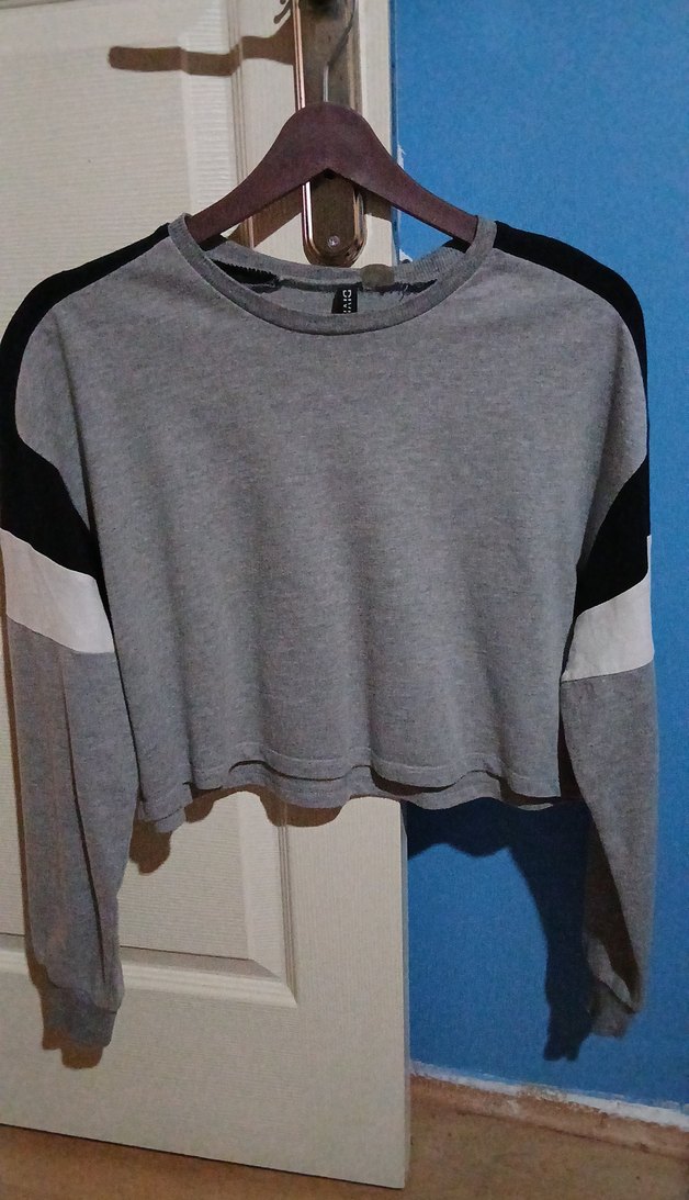 Gri Kadın Uzun Kollu Sweatshirt - Görsel 2