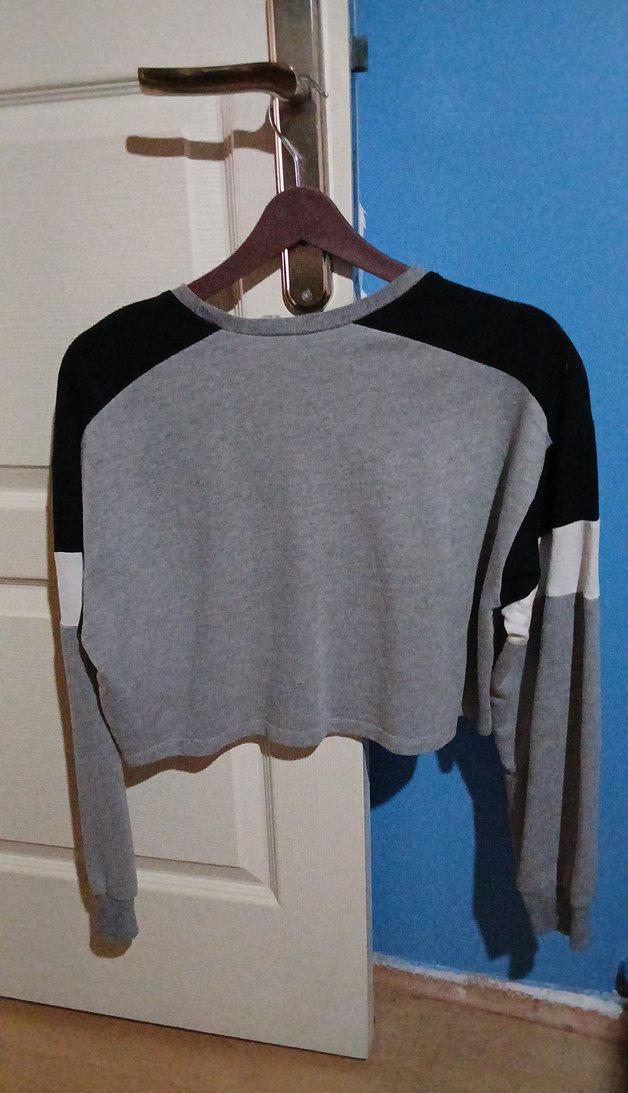 Gri Kadın Uzun Kollu Sweatshirt - Görsel 3