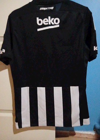 Unisex Siyah Beyaz Çizgili Beşiktaş forması (Eski) - Görsel 2