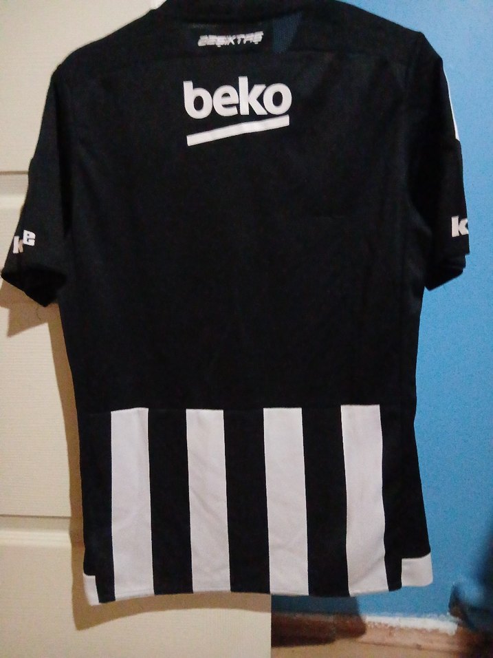 Unisex Siyah Beyaz Çizgili Beşiktaş forması (Eski) - Görsel 2