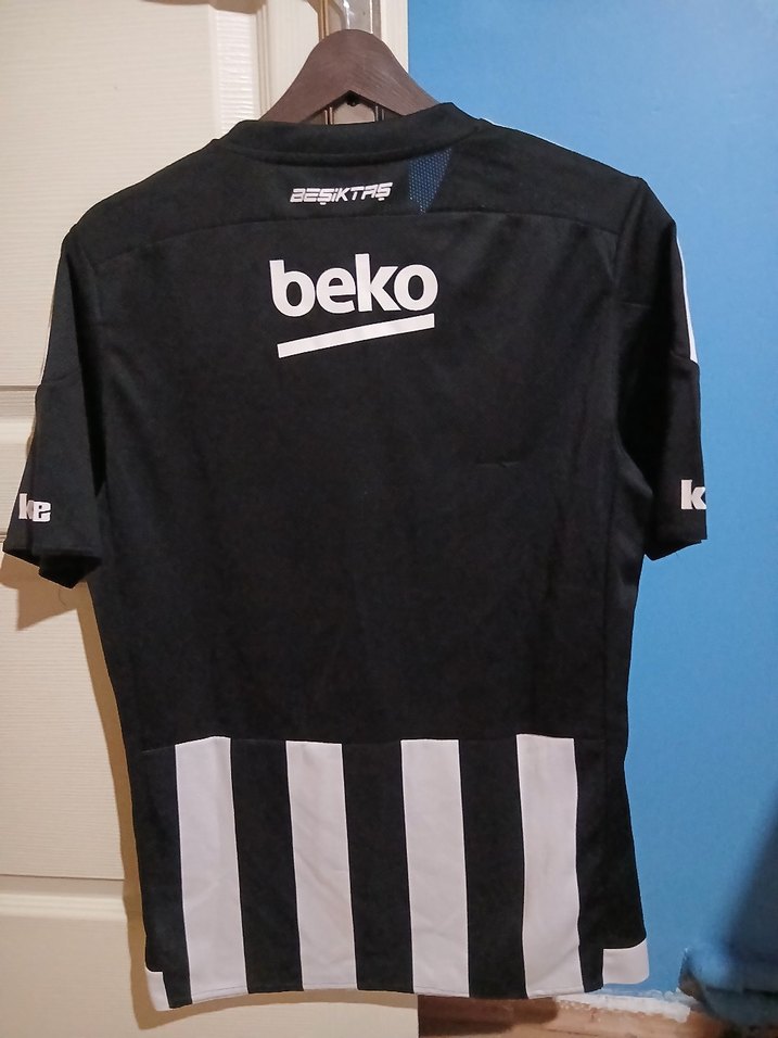 Unisex Siyah Beyaz Çizgili Beşiktaş forması (Eski) - Görsel 3