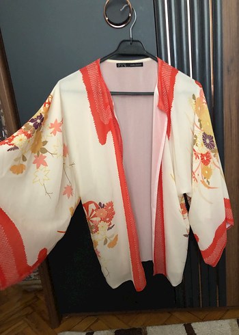 Baskılı, Uzun Kollu, Midi Bohem Kimono