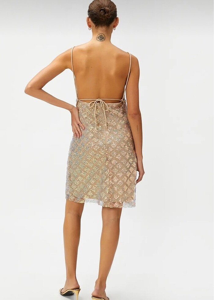 payetli mini abiye elbise
 - Görsel 2