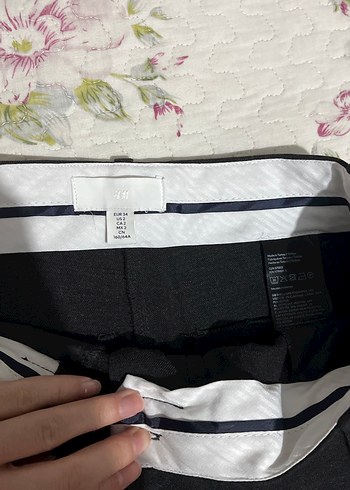 H&M Koyu Gri Kadın Keten Kumaş Pantolon - Görsel 2