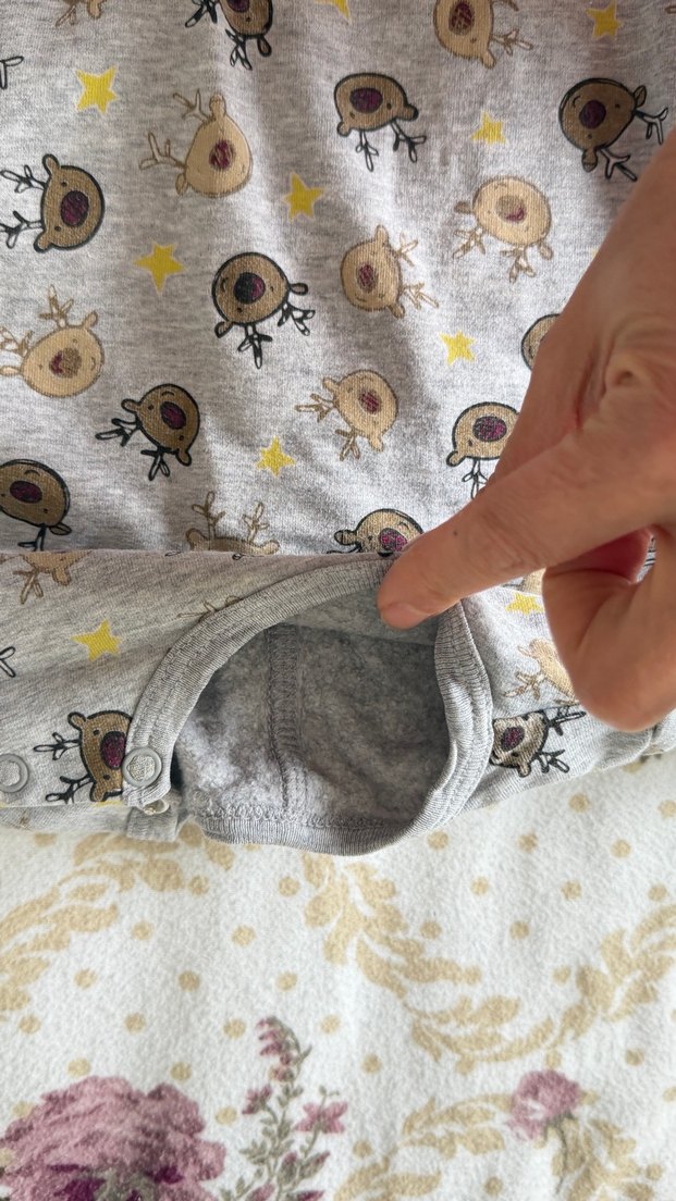 Uzun Kollu Gri Erkek Bebek Tulum - Görsel 2