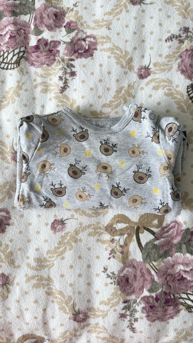 Uzun Kollu Gri Erkek Bebek Tulum - Görsel 4