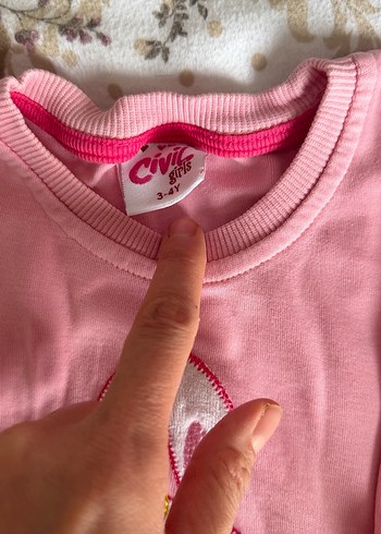 Nakışlı Uzun Kollu Bebek Kız Takımı - Görsel 2