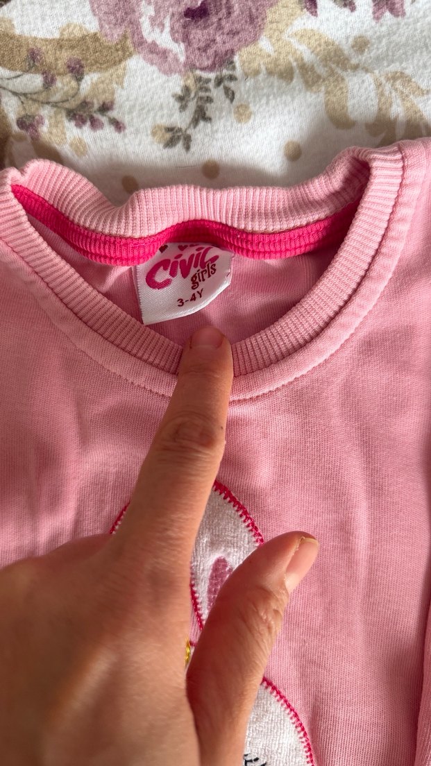 Nakışlı Uzun Kollu Bebek Kız Takımı - Görsel 2