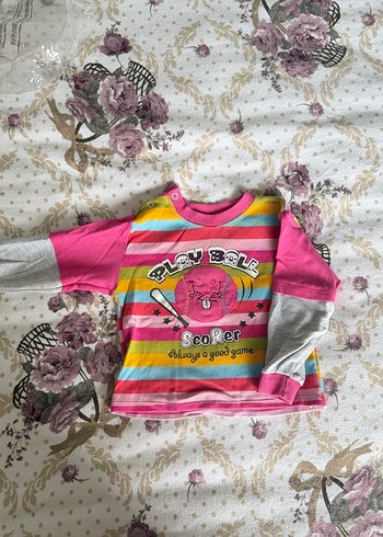 Renkli Baskılı Kız Çocuk Sweatshirt - Görsel 2