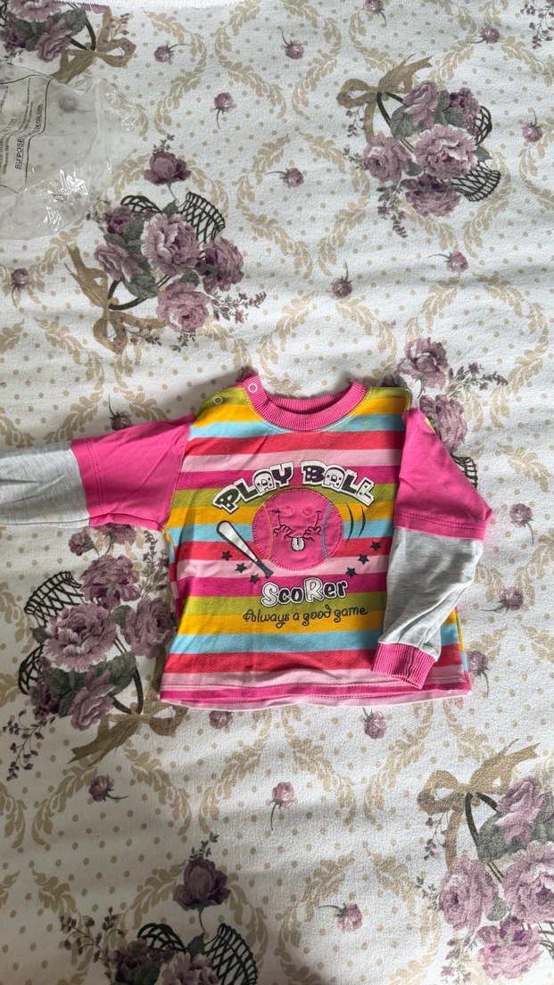 Renkli Baskılı Kız Çocuk Sweatshirt - Görsel 2