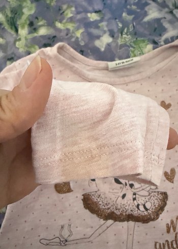 Kız Çocuk Pembe Nakışlı Uzun Kollu Tişört - Görsel 2