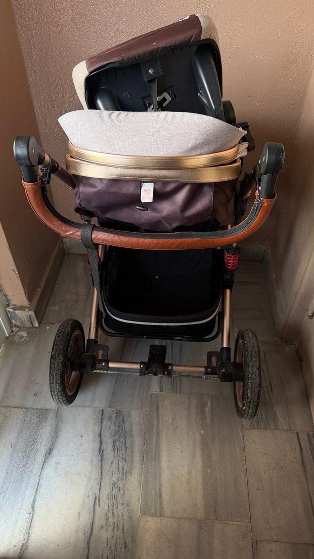 Kahverengi Bebek Arabası ve puset - Görsel 3
