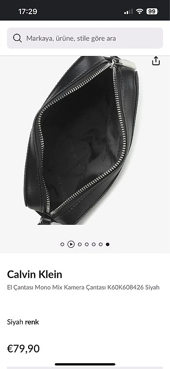Beden siyah Renk Calvin Klein Çanta sephora gloss