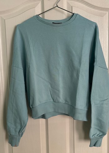 Mavi Oversize Kadın Sweatshirt