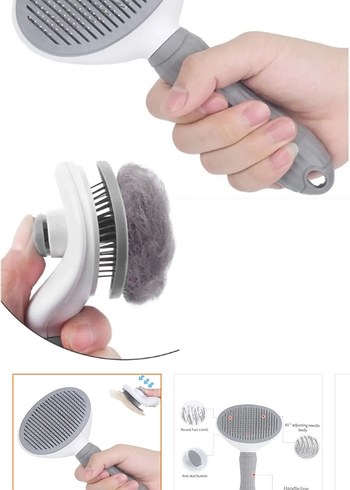Gri Kedi Tüy Toplayıcı Fırça - Görsel 2