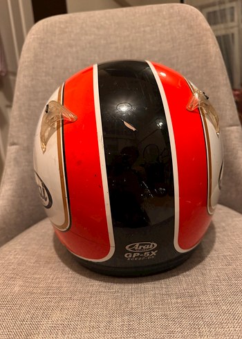 Klasik Kırmızı Biker Kask arai - Görsel 2