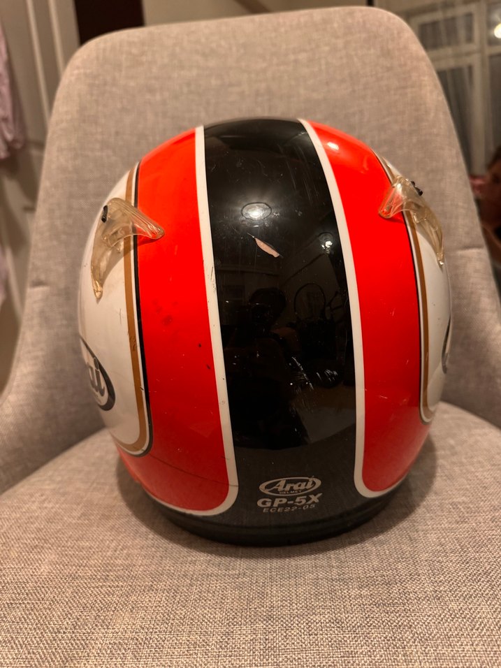 Klasik Kırmızı Biker Kask arai - Görsel 2