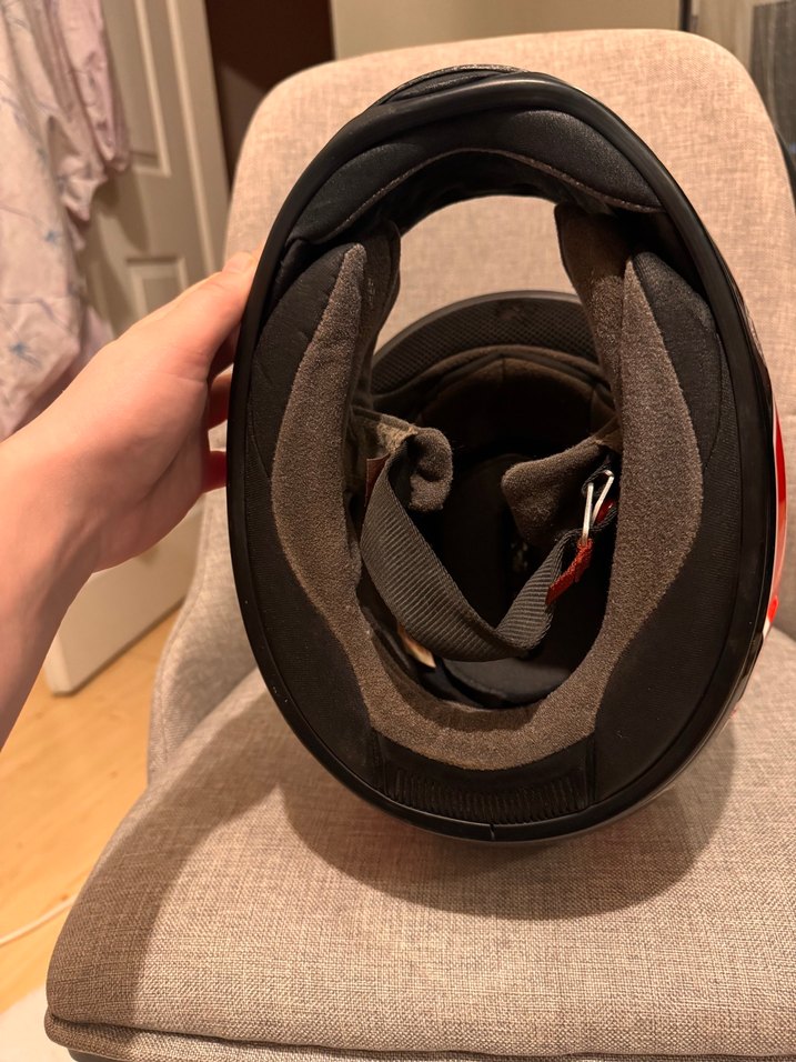 Klasik Kırmızı Biker Kask arai - Görsel 5