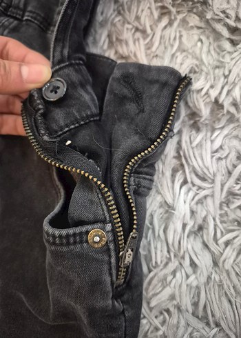 Gri Kot Kısa Salopet - Görsel 2