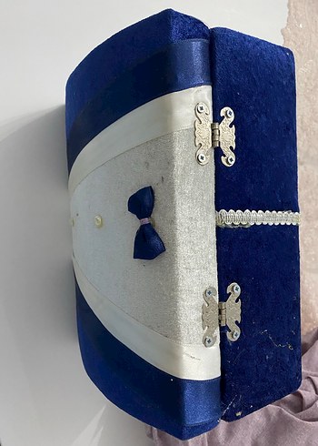 Parlak Mavi Nakışlı Erkek Sandık - Görsel 3