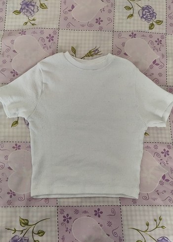 Kız Çocuk Beyaz Kısa Kollu Pamuklu Tişört